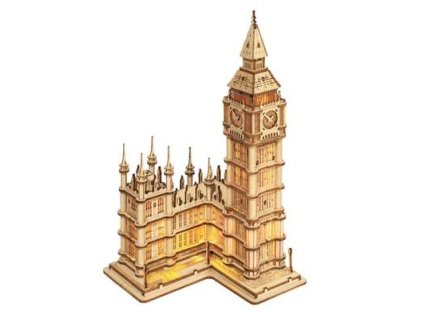 3D dřevěné puzzle svítící Big Ben  3D dřevěné puzzle svítící Big Ben