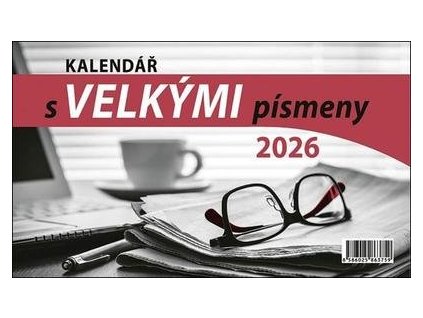 Kalendář s velkými písmeny 2026 - stolní kalendář  Kalendář s velkými písmeny 2026 - stolní kalendář