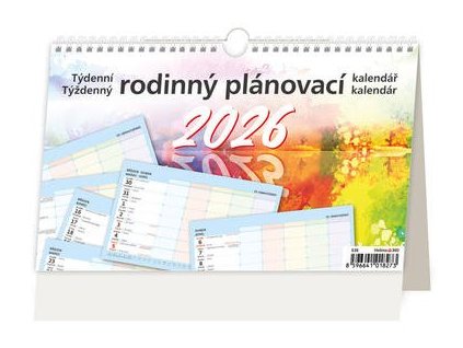 Týdenní rodinný plánovací 2026 - stolní kalendář  Týdenní rodinný plánovací 2026 - stolní kalendář