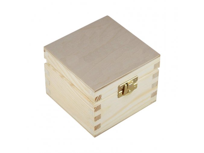 Dřevěná krabička zámek 10x10cm
