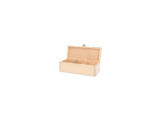 Dřevěná krabička na čaj 3 zámek