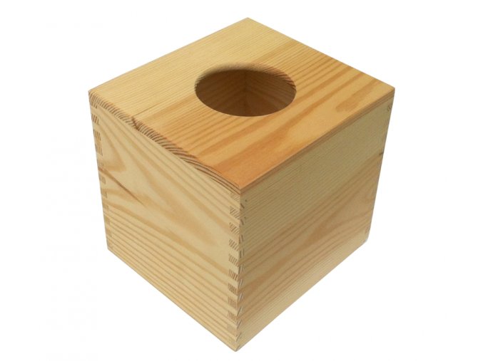 Dřevěná krabička na kapesníky HANKY 15x14x14 cm