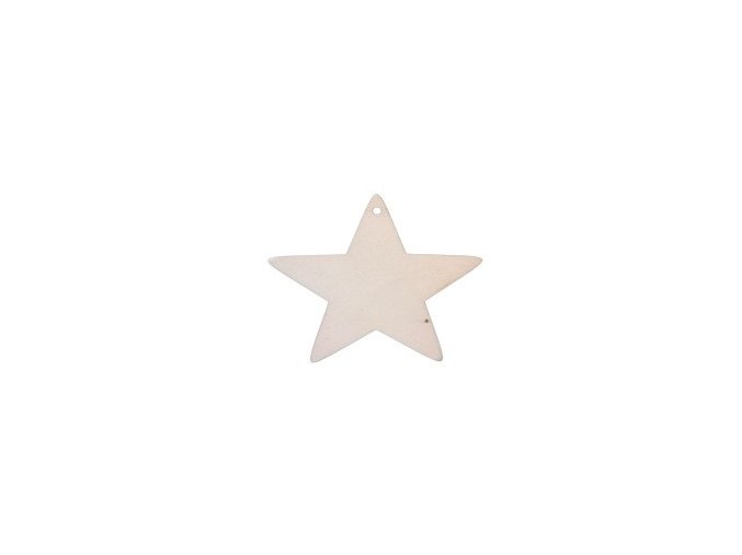 Dřevěná dekorace hvězda 10cm