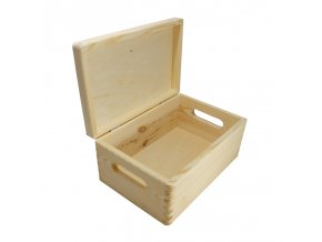 Dřevěná krabička s držáky 20x30 cm otevřená
