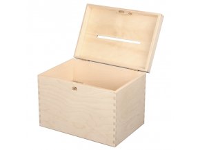 Dřevěná krabička na obálky 29cm otevřená