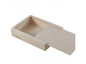 Dřevěná krabička na foto přírodní otevřená
