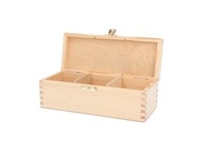 Dřevěná krabička na čaj 3 zámek
