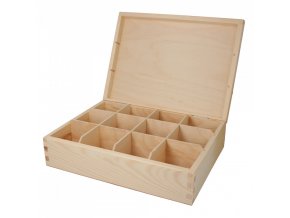 Dřevěná krabička na čaj 12