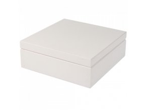 Dřevěná krabička bílá 16x16cm ( zavřena)