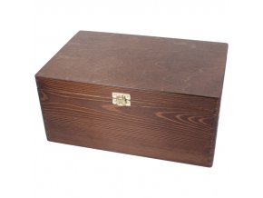 Dřevěná krabička hnědá zámek 20x30cm