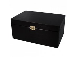 Dřevěná krabička černá zámek 20x30cm