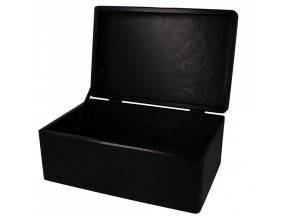 Dřevěná krabička černá 20x30cm (otevřená)