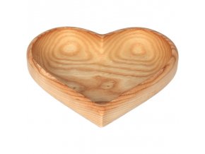 Dřevěná miska srdce