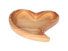Dřevěná miska srdce zatočené
