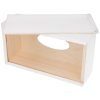 Dřevěná krabička na kapesníky bílá ( otevřená)
