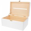 Dřevěná krabička na zavírání bílá 20x30cm