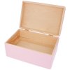 Dřevěná krabička růžová 20x30cm (otevřená)