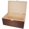 Dřevěná krabička hnědá zámek 20x30cm
