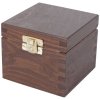 Dřevěná krabička 10x10cm hnedá zámek