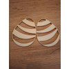 Dřevěná dekorace - vajíčko - vlnky  Dřevěná dekorace - vajičko - vlnky 7x5 cm