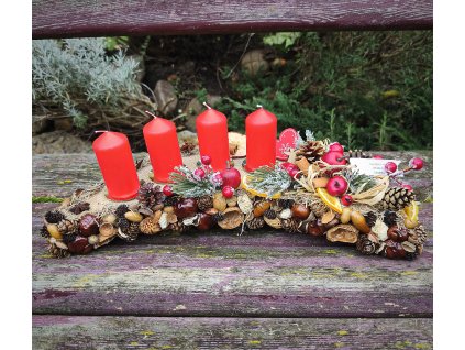 Adventní dekorace – půlměsíc