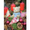 Adventní věnec s medvídkem – průměr 35 cm