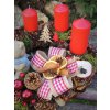 Adventní věnec s medvídkem – průměr 35 cm