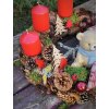 Adventní věnec s medvídkem – průměr 35 cm