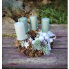 Adventní věnec se zelenými svíčkami – průměr 20 cm