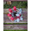Adventní věnec s červenými svíčkami – průměr 25 cm