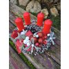 Adventní věnec s červenými svíčkami – průměr 25 cm