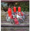 Adventní věnec s červenými svíčkami – průměr 25 cm