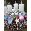 Adventní věnec v jemné růžové – průměr 20 cm