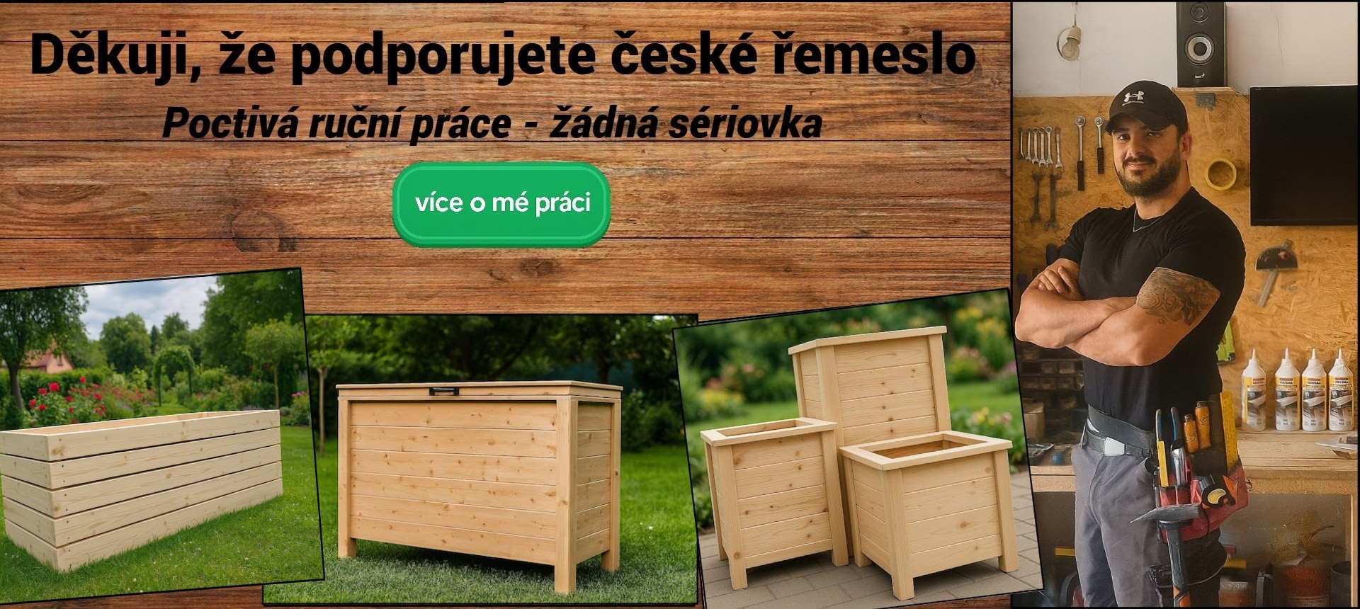 Dřevěné truhlíky