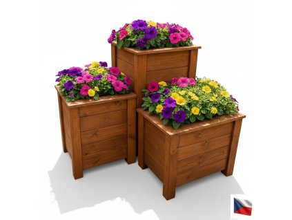 Dřevěný truhlík set (5)