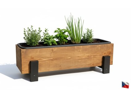 dřevěný truhlík samozavlažovací 1