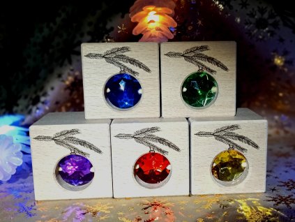 Vánoční ozdoba menší (krychlička 4x4x4 cm)