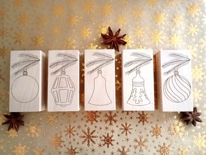 Stavební kostka s Vánočním motivem (obdélník 8x4x2 cm)