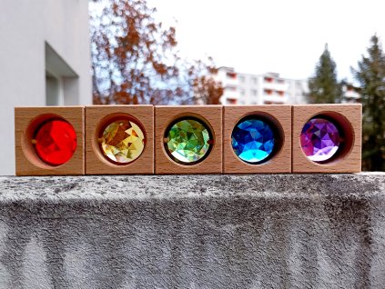 Sada 5 krychliček kuk-kostky (1 sklíčko)