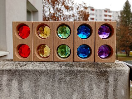 Sada 5 kvádrů kuk-kostky (2 sklíčka)