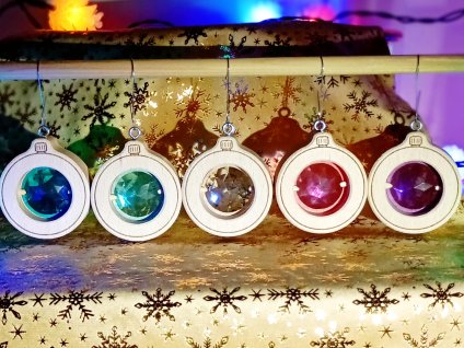 Sada Vánočních ozdob (průhledná)