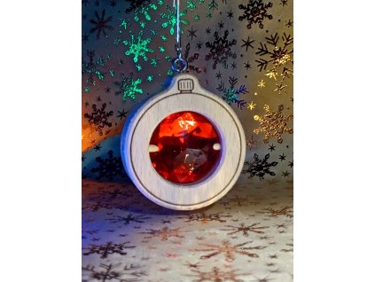 Baňka neprůhledná (vánoční ozdoba)