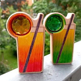 První vlaštovky našeho léta z duhy 🍹🍹🍹 #drevozduhy #kukkostky #drevenehracky #woodentoys #sensoryplay #openendedplay #summer