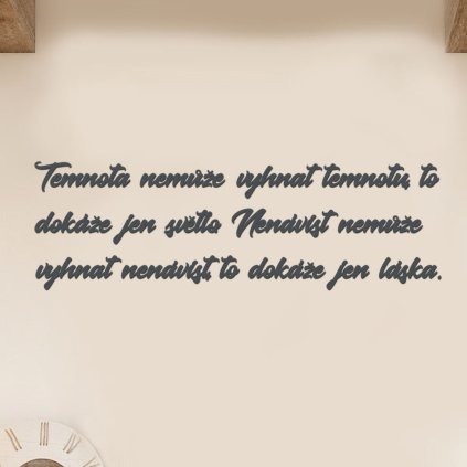 Dřevěný nápis na zeď SVĚTLO