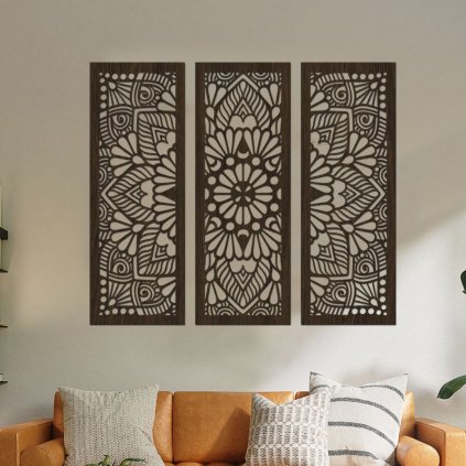 Quadro mandala na zeď wenge
