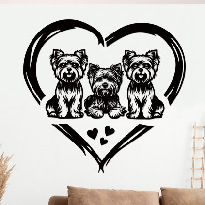 3 jorksiri v srdci cerna