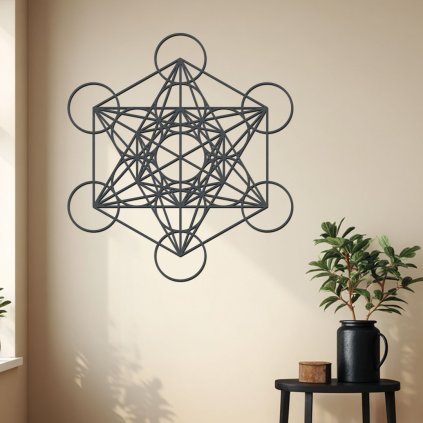 Dřevěná dekorace na zeď METATRON