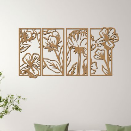 4 dilny obraz květin FLORIST buk