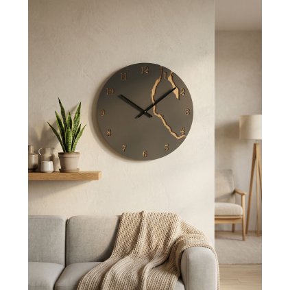Nastenné hodiny Reka antracit