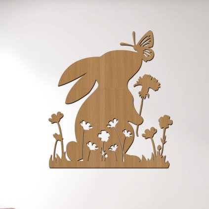 Velikonoční zajíček v kruhu buk